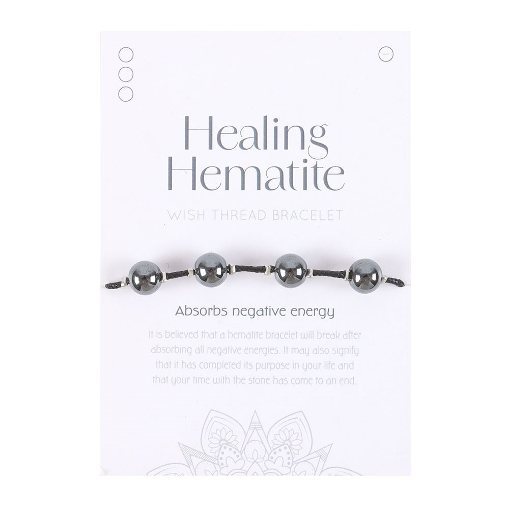 Something Different - Healing Hematite String Bracelet - Black